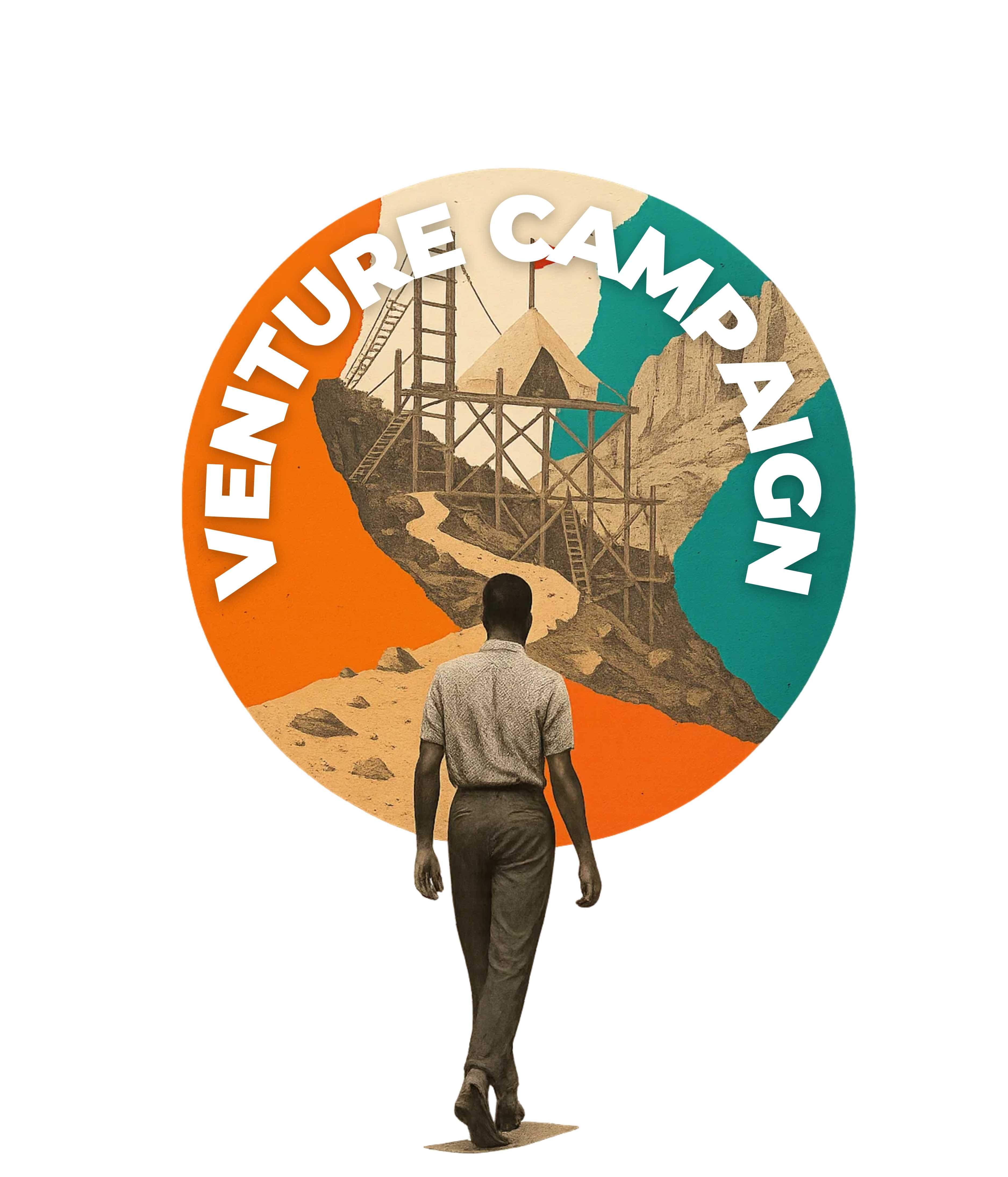 Venture Campaign with industrial construction scene